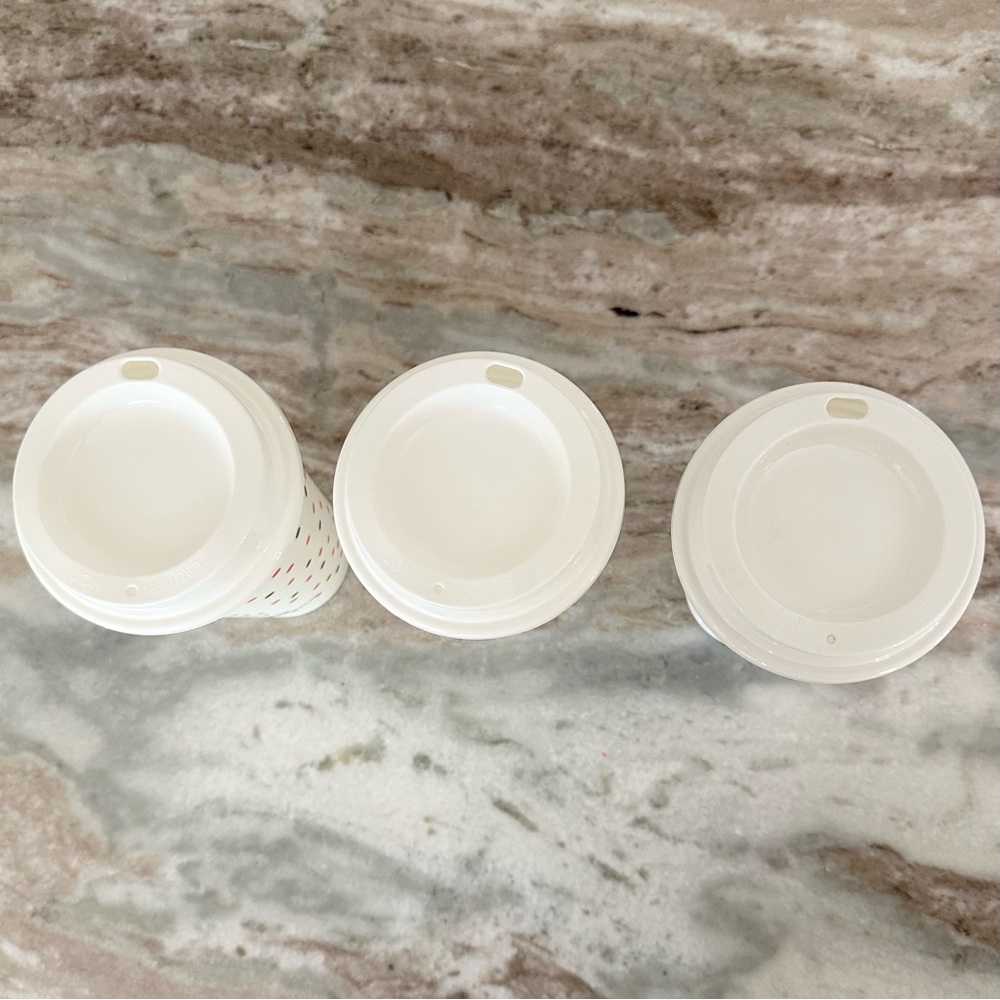 Set of 3 Starbucks Limited Edition Polka Dot Reusable Travel Coffee Cups - Picture 7 of 12